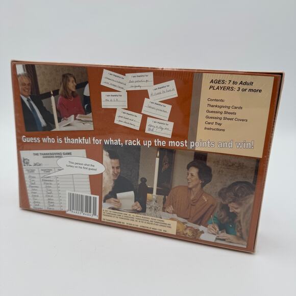 Vintage The Thanksgiving Game, Guess Who is Thankful for What NOS - Picture 2 of 7